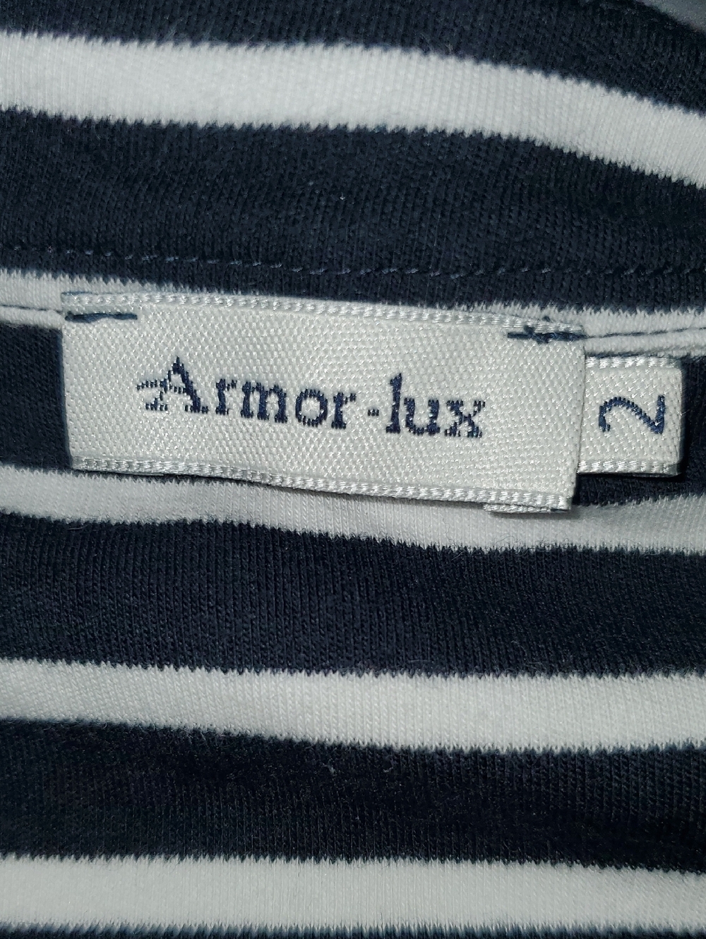 Armor Lux Navy and White Striped Shirt